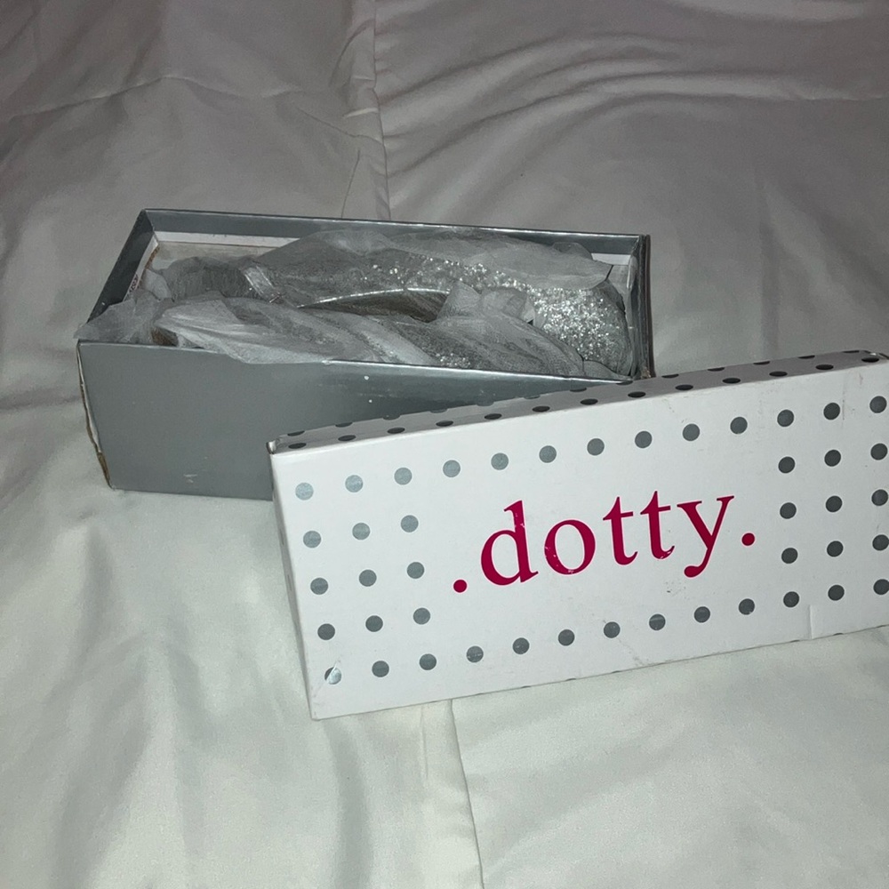 Sparkling Silver Glitter Mary Jane Flats